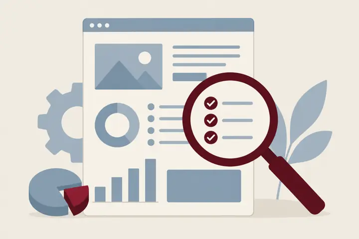 Illustration: SEO Audit und Analyse. KI generiert.